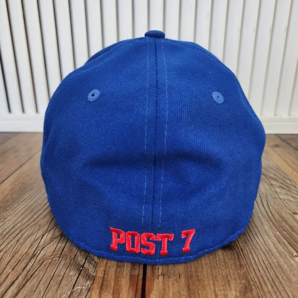 New Era 59fifty Sheridan Post #7 Jets Baseball Cap Blue Red Size 7 1/4 Sport Hat